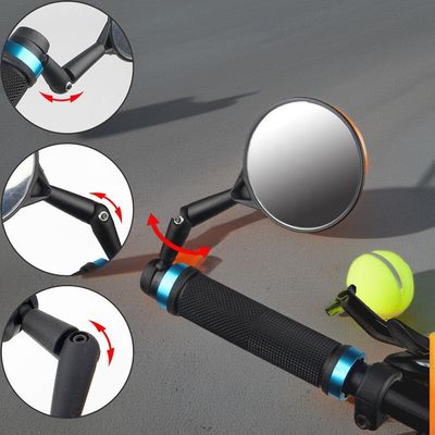 50g 360 grados de rotación reflector de seguridad Espejo convexo para bicicletas de montaña y de carretera Espejo de plástico duradero para bicicletas