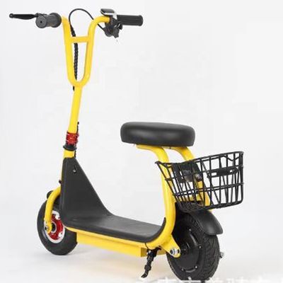 Scooter eléctrico de 8 pulgadas con cesta y asiento Velocidad máxima 15 km/h Alcance por carga 8-10KM