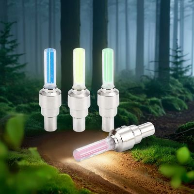 Luz intermitente LED de bicicleta de montaña para rayos de la rueda del motor válvula del neumático