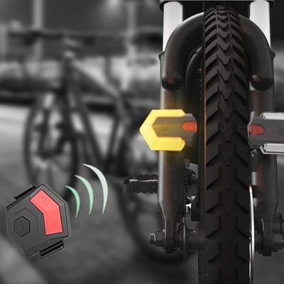 Control remoto inalámbrico LED Indicador de dirección Luz de advertencia para ciclistas