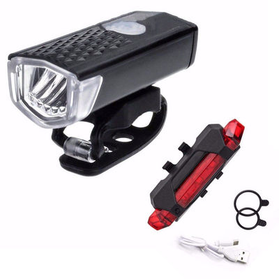 Luz delantera Luz trasera USB LED Bicicleta recargable Bicicleta Conjunto de luz para bicicleta de montaña