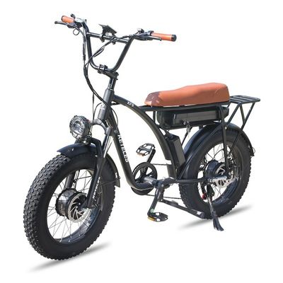 Bicicleta eléctrica de 20 pulgadas de neumáticos gordos con capacidad de batería de 23AH y engranajes de 7 velocidades en stock de la UE