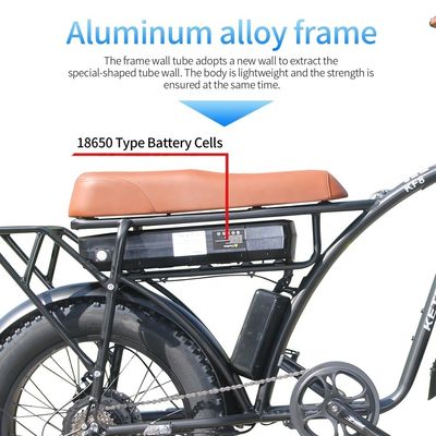 Bicicleta eléctrica de 20 pulgadas de neumáticos gordos con capacidad de batería de 23AH y engranajes de 7 velocidades en stock de la UE