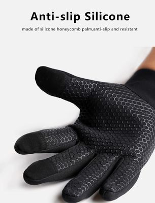 Guantes de ciclismo negros para hombres y mujeres con pantalla táctil con dedos completos Guantes de deportes al aire libre