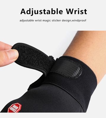 Guantes de ciclismo negros para hombres y mujeres con pantalla táctil con dedos completos Guantes de deportes al aire libre