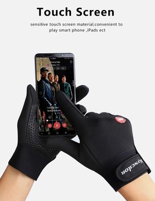 Guantes de ciclismo negros para hombres y mujeres con pantalla táctil con dedos completos Guantes de deportes al aire libre