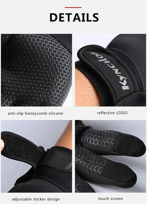 Guantes de ciclismo negros para hombres y mujeres con pantalla táctil con dedos completos Guantes de deportes al aire libre