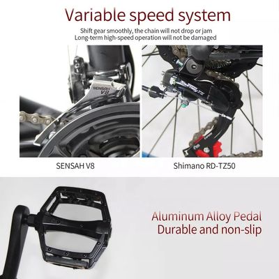 Bicicleta de montaña eléctrica de motor de 48V 250W con batería de litio de 10AH y batería integrada