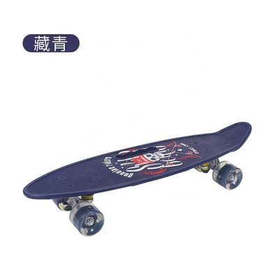 Plancha portátil pequeña tabla de pescado impresa patineta patineta de cuatro ruedas flash scooter de movilidad para niños y niñas
