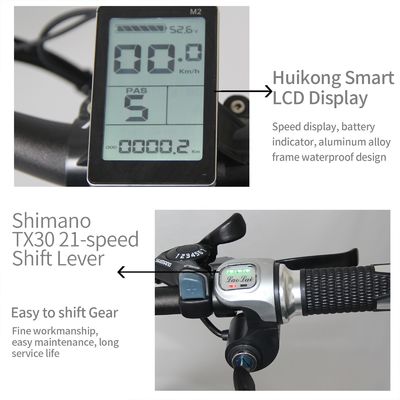 Cuadro de aleación de aluminio 48V 13AH Batería de litio neumático graso bicicleta eléctrica con motor de 1000W