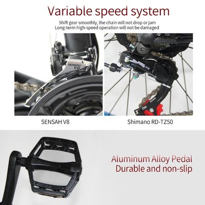 Cuadro de aleación de aluminio 48V 13AH Batería de litio neumático graso bicicleta eléctrica con motor de 1000W
