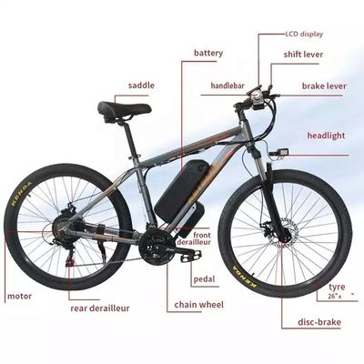 Batería de litio de 48V 18Ah 1000W Motor 29 &quot;Bicicleta de montaña eléctrica con ancho de neumático 26 * 1.95