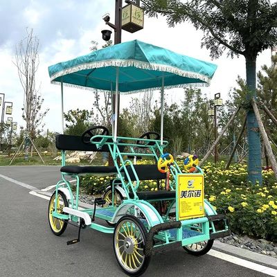 Marco de acero de 26' Tandem de 4 ruedas para adultos bicicleta de turismo de carretera para playa ciclismo turístico