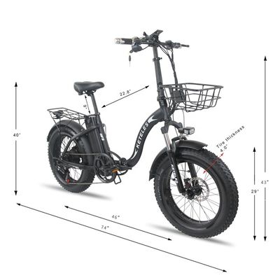 EU Stock Motor de 250W con batería de litio de 15AH E-Bike plegable con y neumático de grasa de 20x4.0 pulgadas