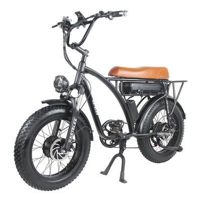 Bicicleta eléctrica de doble motor de 2000W con posición del motor del eje trasero y tiempo de carga de 3 horas