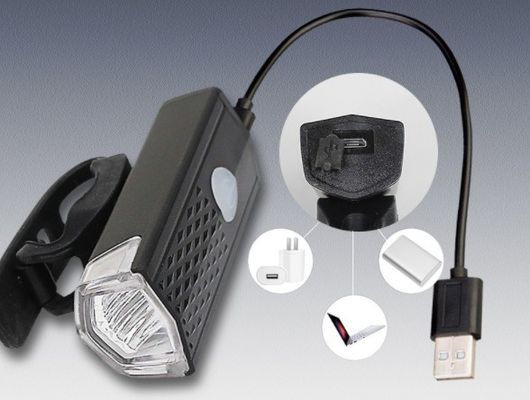 3 modos de luz LED para bicicletas para 1,5-4 horas resistencia y batería recargable USB