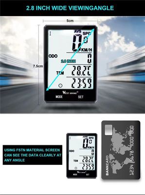 2.8 pulgadas ABS de la bicicleta de la computadora para el ejercicio ligero sensor de velocímetro inalámbrico por Inbike