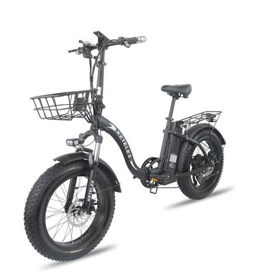 Bicicleta eléctrica plegable de neumáticos gordos de 1000W 20x4.0 con batería de litio de 18Ah de 48V
