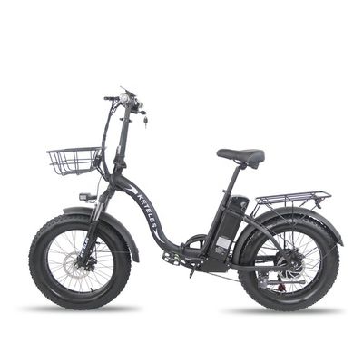 Bicicleta eléctrica plegable de neumáticos gordos de 1000W 20x4.0 con batería de litio de 18Ah de 48V