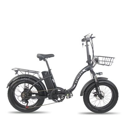 Bicicleta eléctrica plegable de neumáticos gordos de 1000W 20x4.0 con batería de litio de 18Ah de 48V