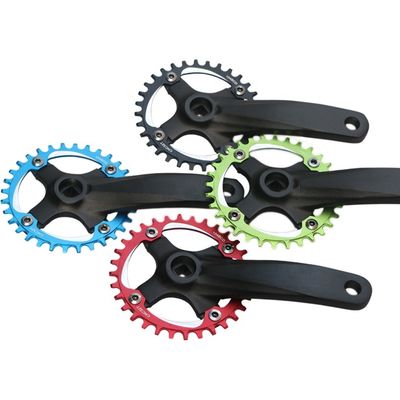 Crankset de bicicleta 104BCD 152mm Crankset no integrado/disco 32/34/36/38t en negro/azul/verde/rojo