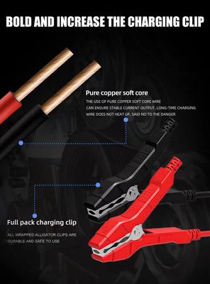 - Diseño elegante Foxsur 12V 24V 25A cargador de batería inteligente para el coche del camión enchufe conveniente reparación