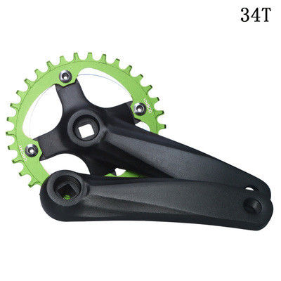 Crankset de bicicleta 104BCD 152mm Crankset no integrado/disco 32/34/36/38t en negro/azul/verde/rojo