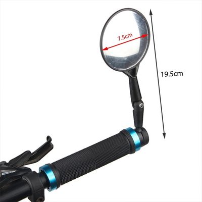 50g 360 grados de rotación reflector de seguridad Espejo convexo para bicicletas de montaña y de carretera Espejo de plástico duradero para bicicletas