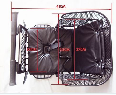 Aplicable para todas las estaciones de año Asiento de bicicleta para niños trasero de estilo simple con mango y cinturón