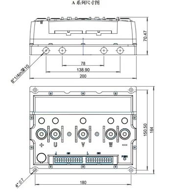 Controlador de corriente continua sin escobillas de velocidad 48V con Bluetooth para bicicletas híbridas eléctricas de 3KW-20KW