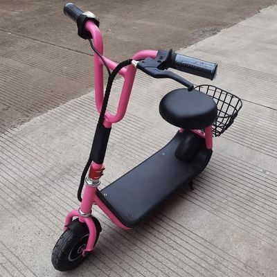 Scooter eléctrico de 8 pulgadas con cesta y asiento Velocidad máxima 15 km/h Alcance por carga 8-10KM