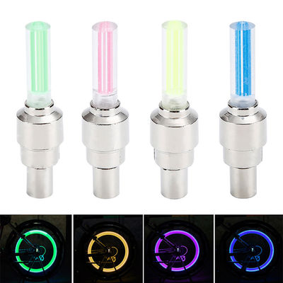 Luz intermitente LED de bicicleta de montaña para rayos de la rueda del motor válvula del neumático