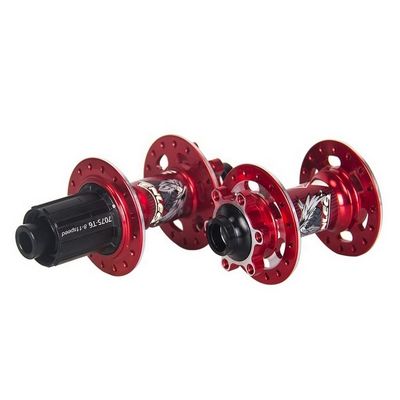 Freno de disco de seis clavos 32 agujeros a través del eje QR Bicicleta Hub Conjunto para liberación rápida y fácil