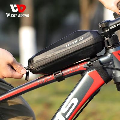 WEST BIKING 1-1.5L Bolsa de bicicleta EVA impermeable Concha dura y 145g para el marco de la bicicleta de carretera