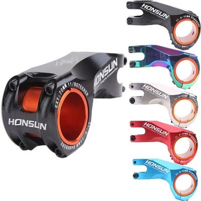 Rojo 2021 MTB Colourful Stem Alloy 31.8/35*70mm 17 grados para el manillar de la bicicleta de carretera XC AM
