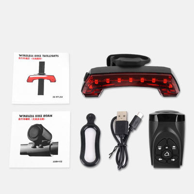 Manténgase seguro en su bicicleta con luz trasera USB inteligente y control remoto inalámbrico