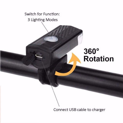 Luz delantera Luz trasera USB LED Bicicleta recargable Bicicleta Conjunto de luz para bicicleta de montaña