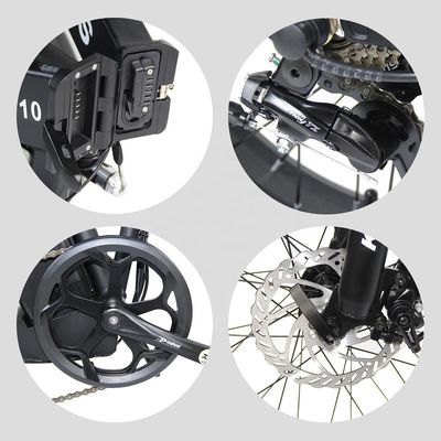 2024 Directo de 20x4.0 pulgadas de neumáticos gordos E-Bike plegable de 1000W con 7 velocidades de engranajes Motor del eje trasero