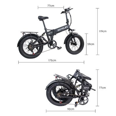 Bicicleta eléctrica todo terreno de 1000W 13AH con neumático gordo de 20x4.0 pulgadas y tiempo de carga rápido