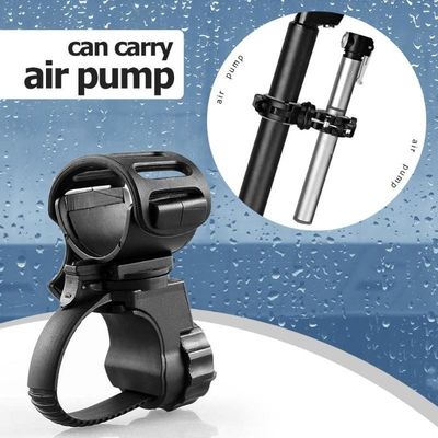 Clampada de clip de luz delantera giratorio de 360 grados para bicicleta Construcción ABS de caucho negro