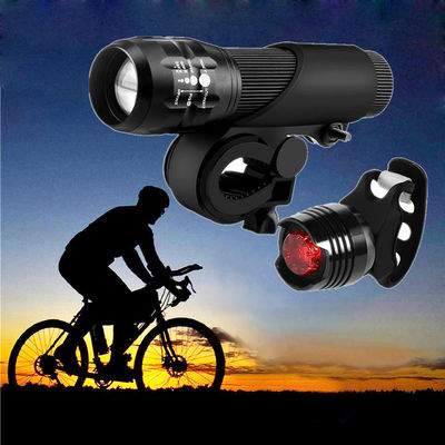 3 en 1 USB Recargable LED impermeable Super Brillante Zoom faro Luz trasera 50g Peso