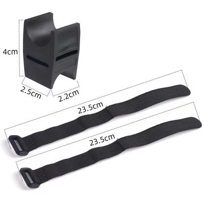 Bicicleta negra LED antorcha de rotación bracket linterna soporte para 28-40mm Luz de la bicicleta