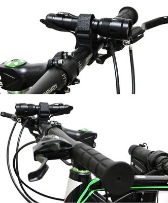Bicicleta negra LED antorcha de rotación bracket linterna soporte para 28-40mm Luz de la bicicleta