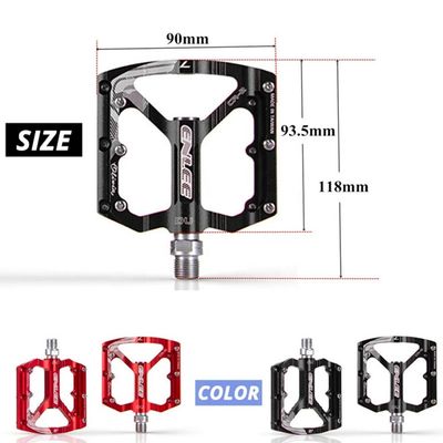 2021 ENLEE Pedales ultraligeros de aleación de aluminio rojo/negro para bicicleta de carretera de bicicleta de montaña
