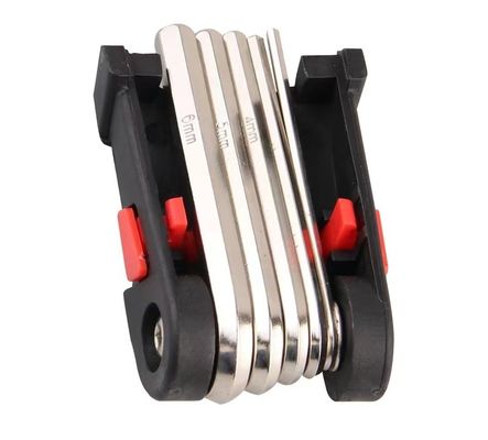 Herramientas de reparación de bicicletas de 18 en 1 Conjunto Hexágono Torsión de tornillos llave de gancho Hex Spoke herramienta de eliminación de cadenas bicicleta esencial 280g