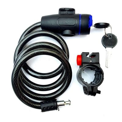 Cerradura de seguridad de bicicleta anti robo bobina de cable de acero inoxidable para motocicleta de castillo bicicleta MTB bicicleta con 2 llaves