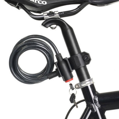 Cerradura de seguridad de bicicleta anti robo bobina de cable de acero inoxidable para motocicleta de castillo bicicleta MTB bicicleta con 2 llaves