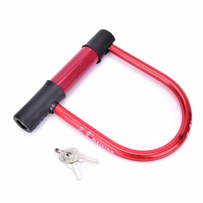 Alta seguridad Negro Rojo Ciclismo U cadena de bloqueo para la motocicleta Ciclismo Cable Lock JWA Ulock