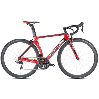 TWITTER R7000-22 Speed Road Bike con freno de disco hidráulico y marco de fibra de carbono
