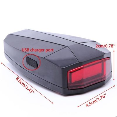 COB Fuente de luz brillante Control remoto inalámbrico Alarma antirrobo para bicicletas con 110 dB de sonido